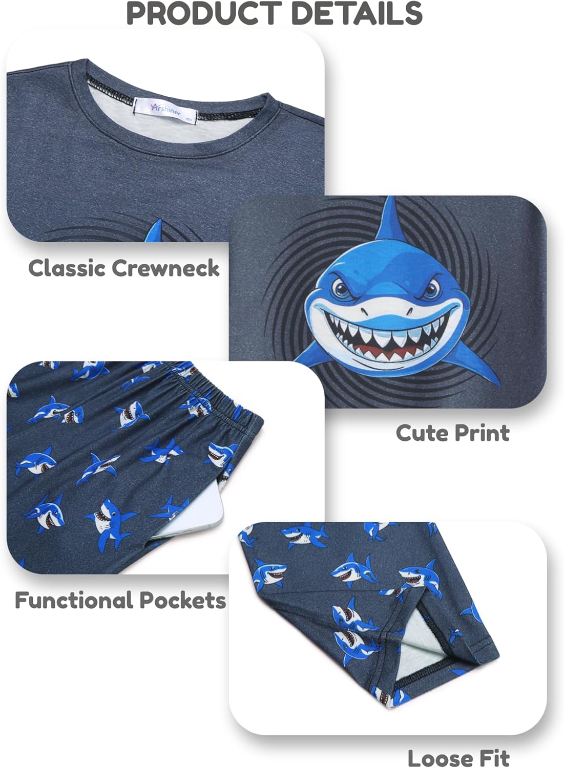 Arshiner Boys Pajamas Short Sleeve and Long Pants 2 Piece Pajama Set for Boys 6-14 Years - Image 5