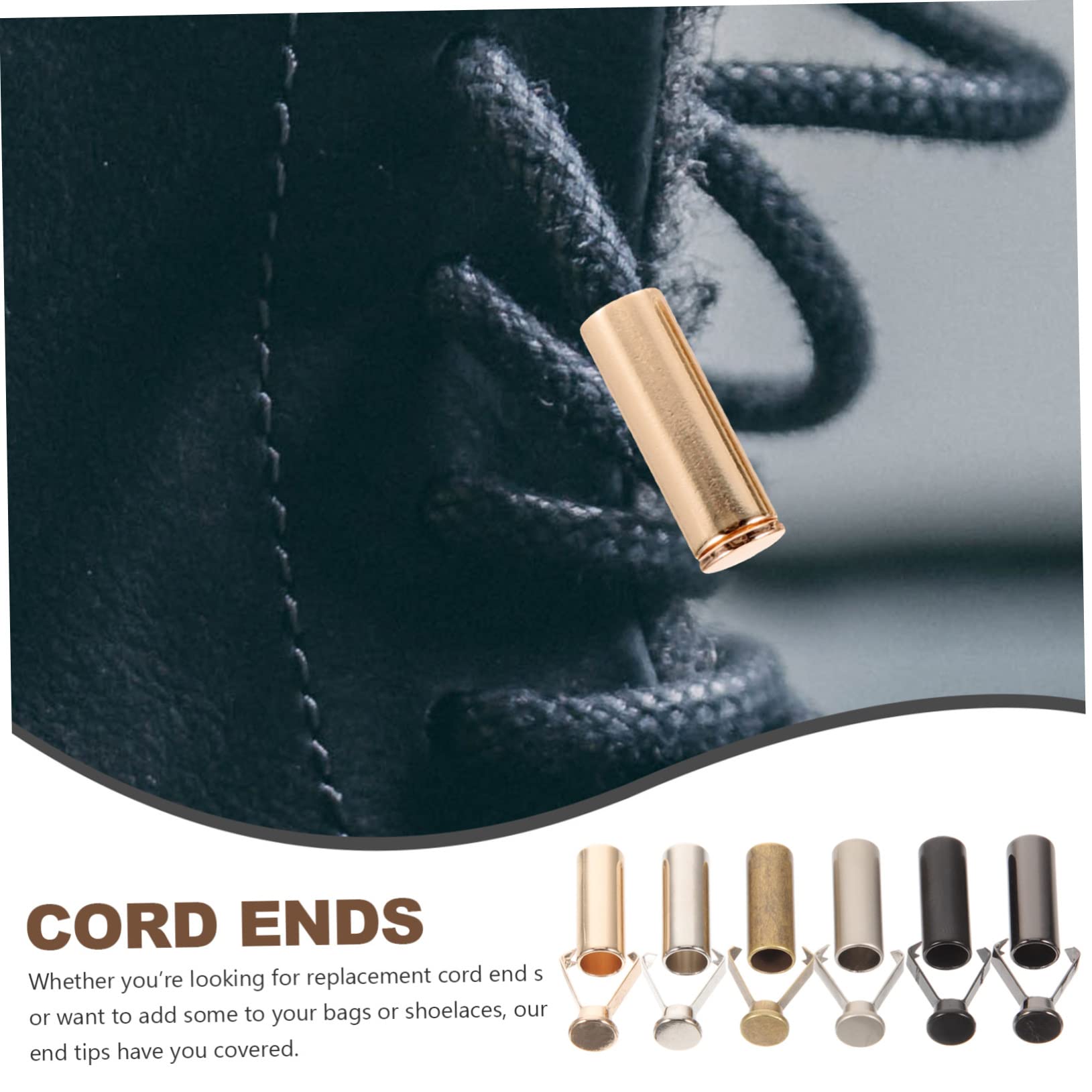 NUOBESTY 96stücke Kordelstopper Kordelenden Für Jogginghosen Bekleidung Universelle Endkappen Für Schnürsenkel Und Zugbänder Gunmetal Antikgrün Perle Diy Zubehör Für Kreative