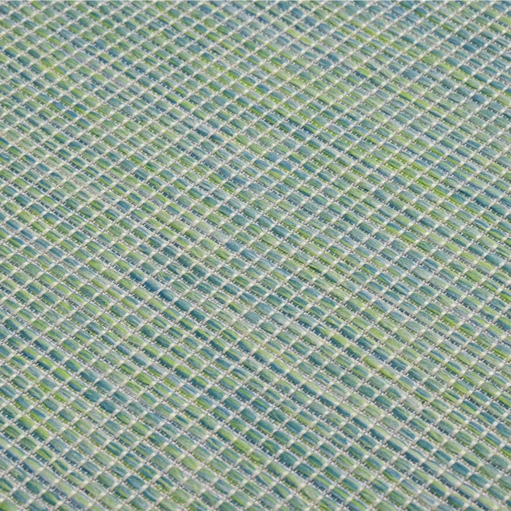 vidaXL Tappeto da Esterni a Tessitura Piatta 120x170 cm Turchese