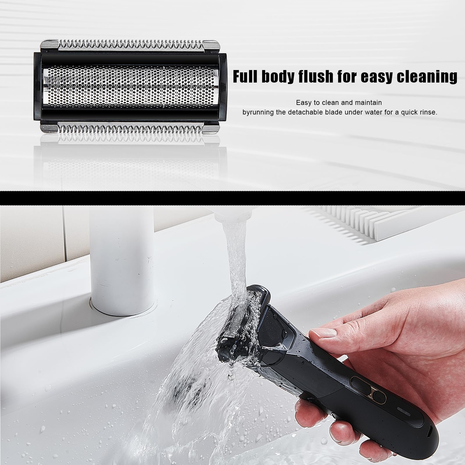 2 cuchillas de repuesto compatibles con MANSCAPED The Lawn Mower 5.0 Ultra Body Hair Trimmer Cuchillas de aluminio para cabezales de afeitadora de bolas de hombre