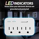 Fosmon 3 Outlet Surge Protector (2 Pack), 1200J Wall Mount Multi Plug Adapter Tap Extender, 1875 Watts Portable Travel Size for Indoor, Office, Dorm Room Essential, Grounded, ETL Listed (2 Pack)