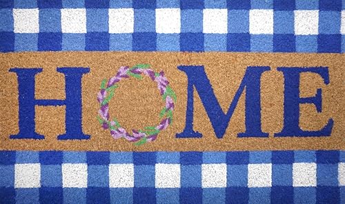 Briarwood Lane Lavender Home Spring - Felpudo de fibra natural para interiores y exteriores, 18 x 30 pulgadas