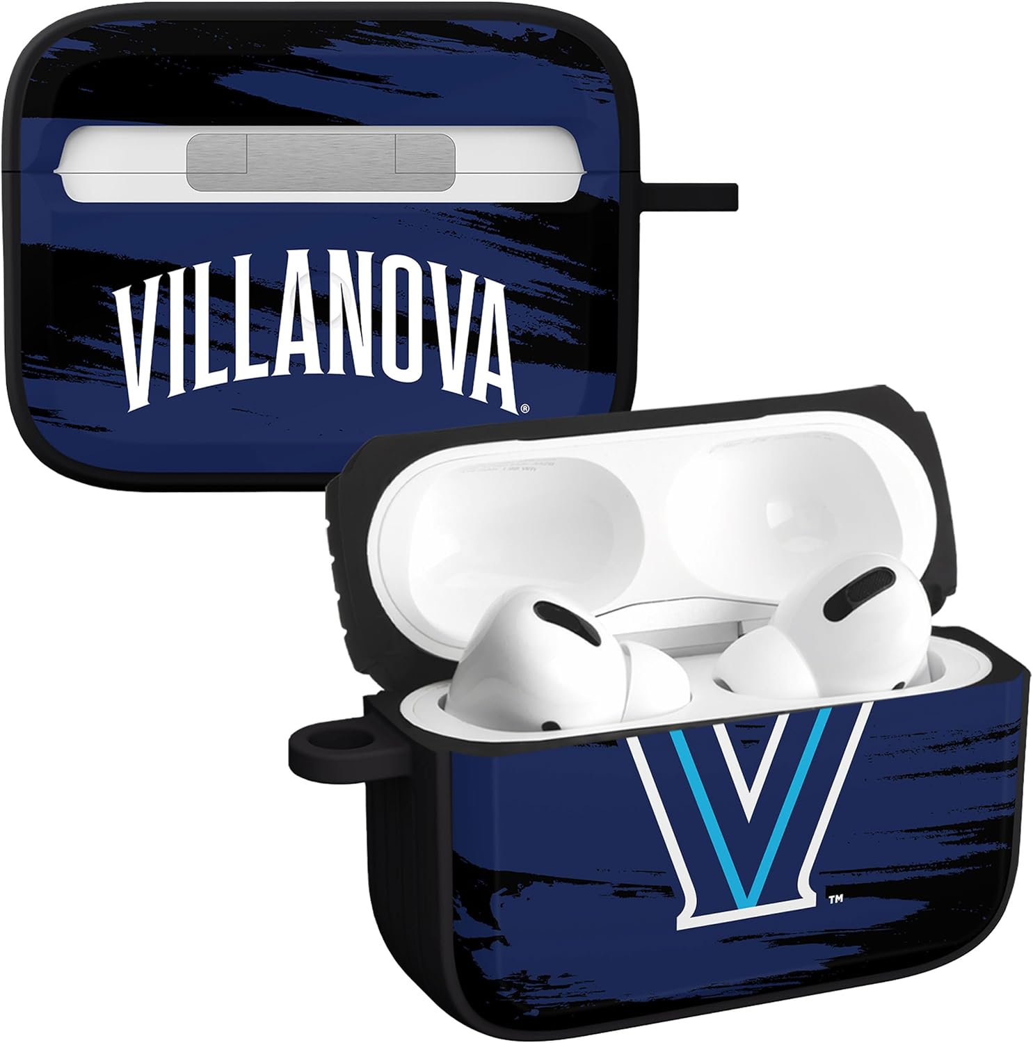 Affinity Bands Villanova Wildcats HDX Case Cover Compatible with Apple AirPods Pro 1 & 2 (Paint Stripe)