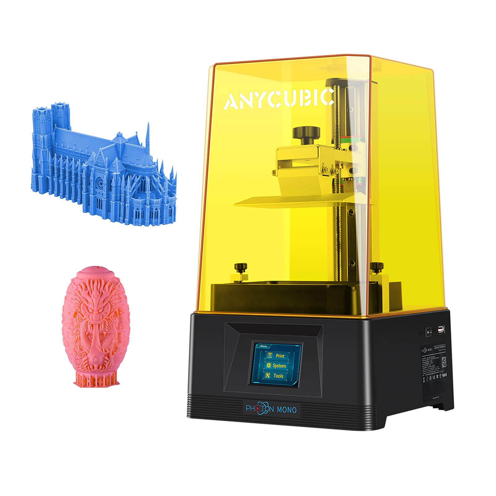 Aibesy 3D Printer LCD Resin 3D Printer Photocuring with 6.08'' 2K High Resolution Screen Parallel Li