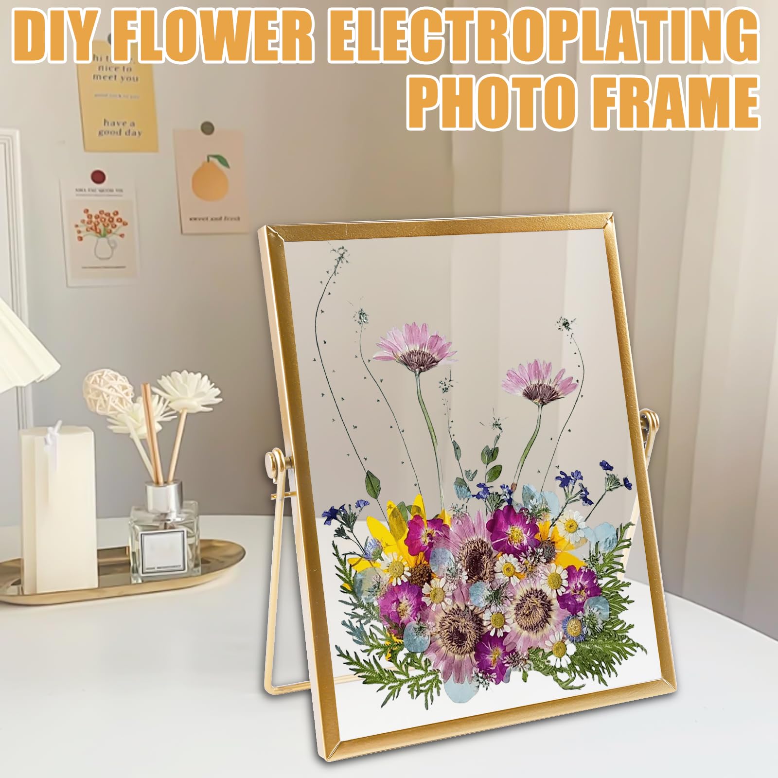 2x Bilderrahmen Aus Glas Für Gepresste Blumen – Doppelseitig, 15x20 Cm, Schwarz – Deko Für Zuhause & Büro
