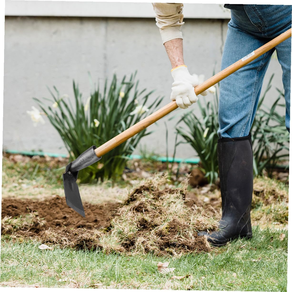 Gartenhacken und Leichtem Design 2 Stück aus Manganstahl und Lockern von Gemüse mit Komfortablem Griff zum Jäten und Gartenboden