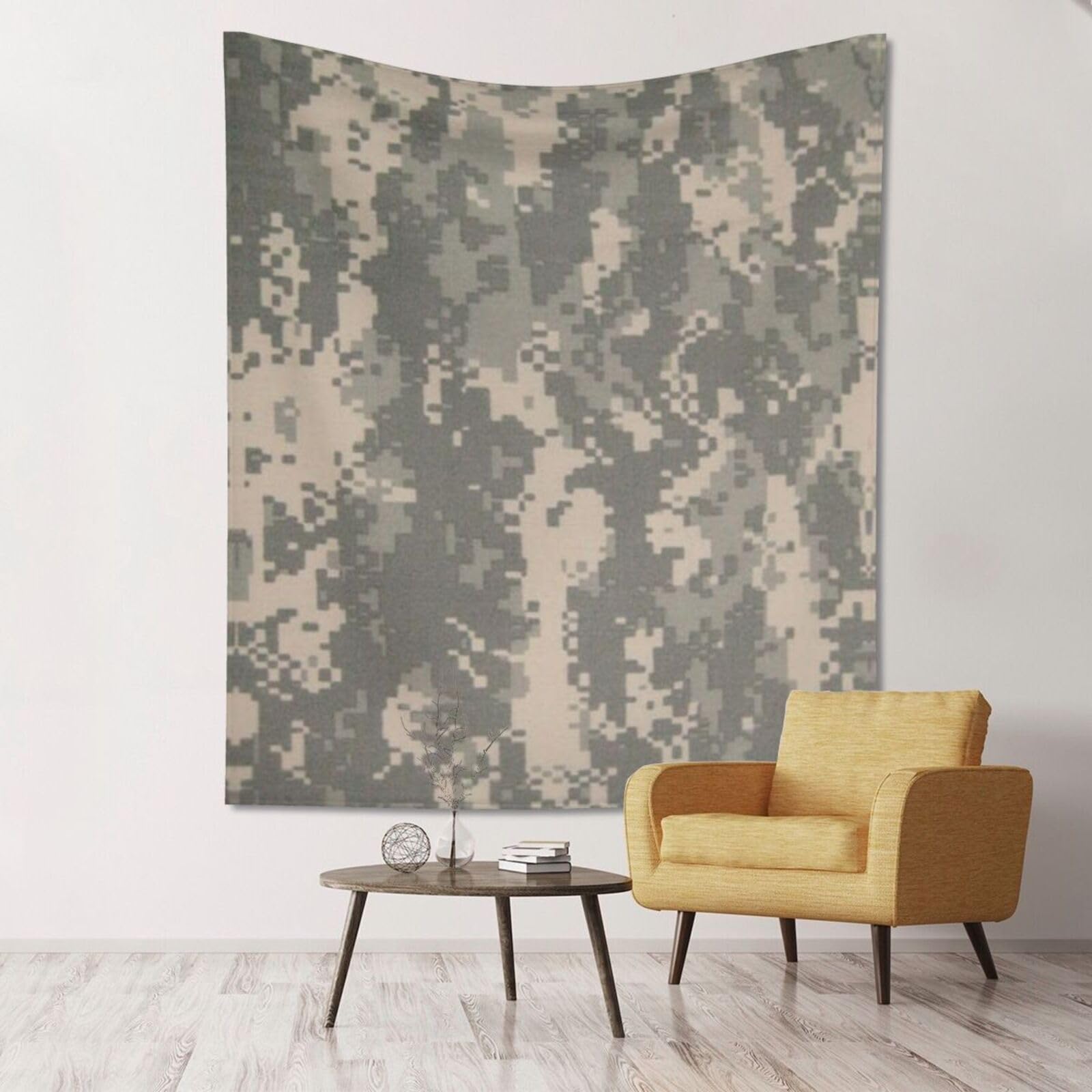 WKSGDSG Large Wall Hanging, Machine Washable Tapestry For Dorm Room, Army Digital Camouflage, Lightweight Polyester Wall Art For Bedroom Living Room, 152x130cm