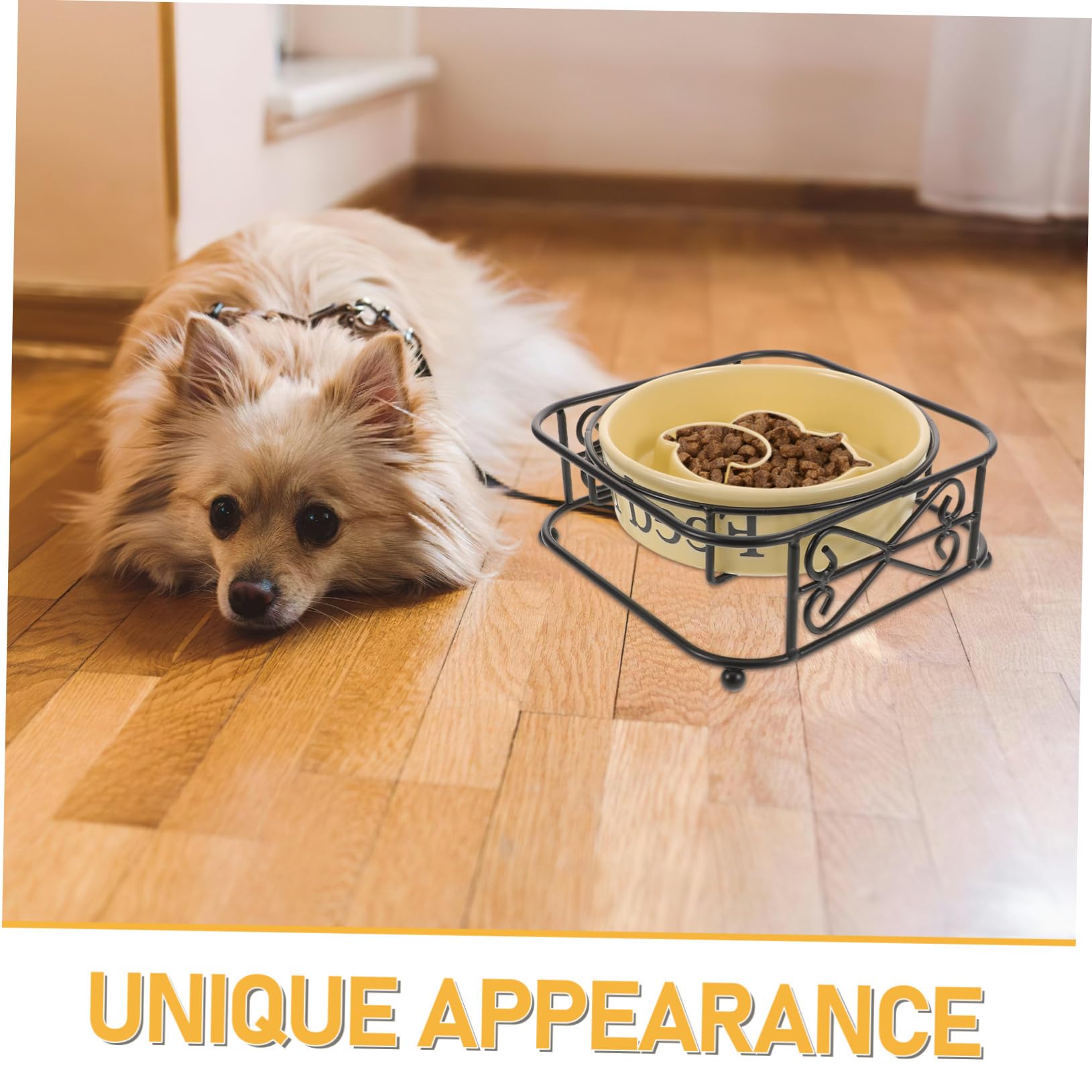 Mipcase Ciotola Rialzata per Cani in Ceramica con Labirinto Anti-ingozzamento Slow Feeder per Cani e Gatti di Piccola Media e Facile da Pulire e Design Elegante per Casa