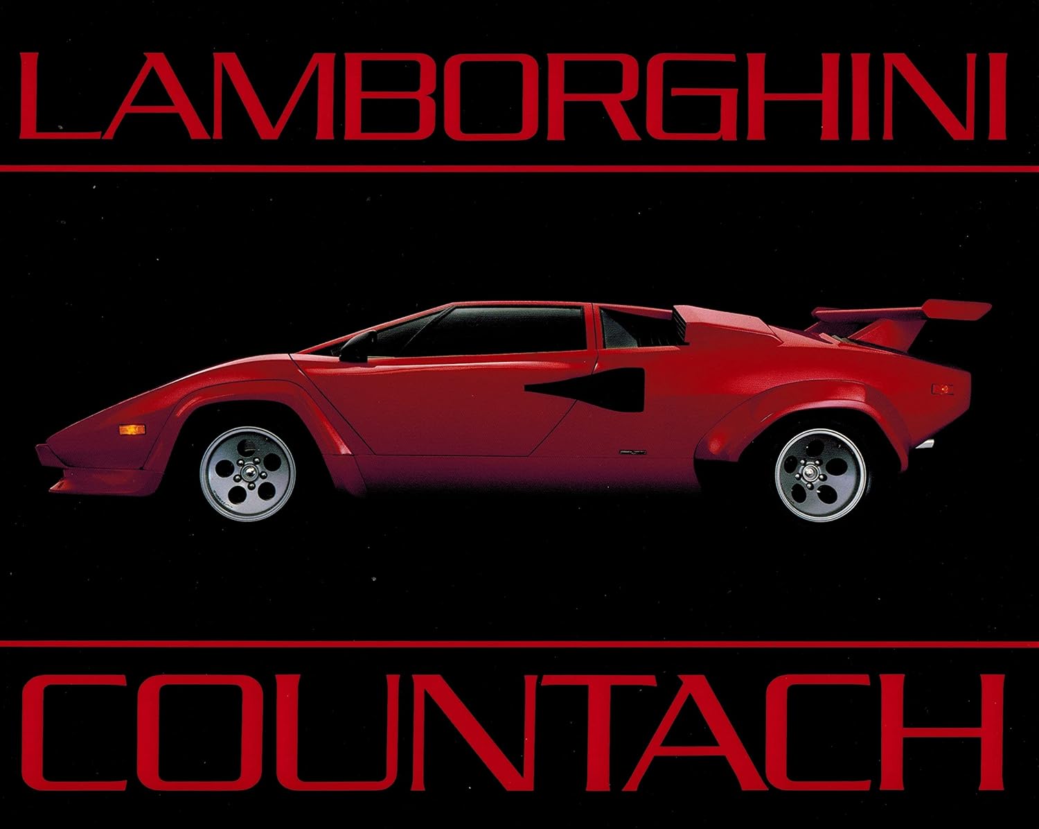 ImpactInt Red Countach Vintage 8Inchby10