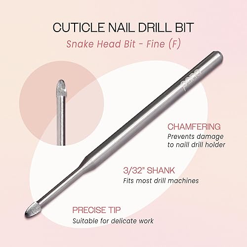 Miniatura 9 de PANA Premium - Broca de carburo de uñas para limpieza de cutículas de 332 pulgadas para profesionales, salón de uñas, recortadora de uñas, limpiador