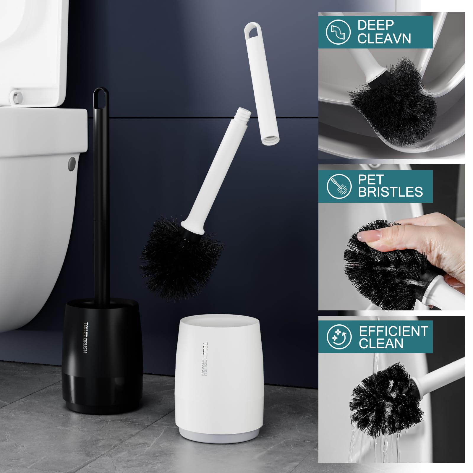 5L Papelera Baño con Pedales, Acero Inoxidable, Oro Rosa Papelera Baño Pequeña con Cepillo Para Inodoro, Diseño Compacto y Moderno, con Tambor Interior Extraíble y Cierre Suave, Para Pequeñas Oficinas