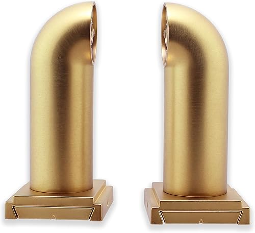 BlastHome Soportes franceses de lujo para oscurecer la habitación, calidad premium, metal pesado, solo se adapta a barras de cortina de la colección