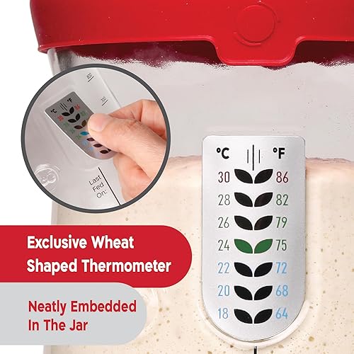 Miniatura 4 de Kit de tarro profesional de 34 onzas para pan, para masa madre y masa madre