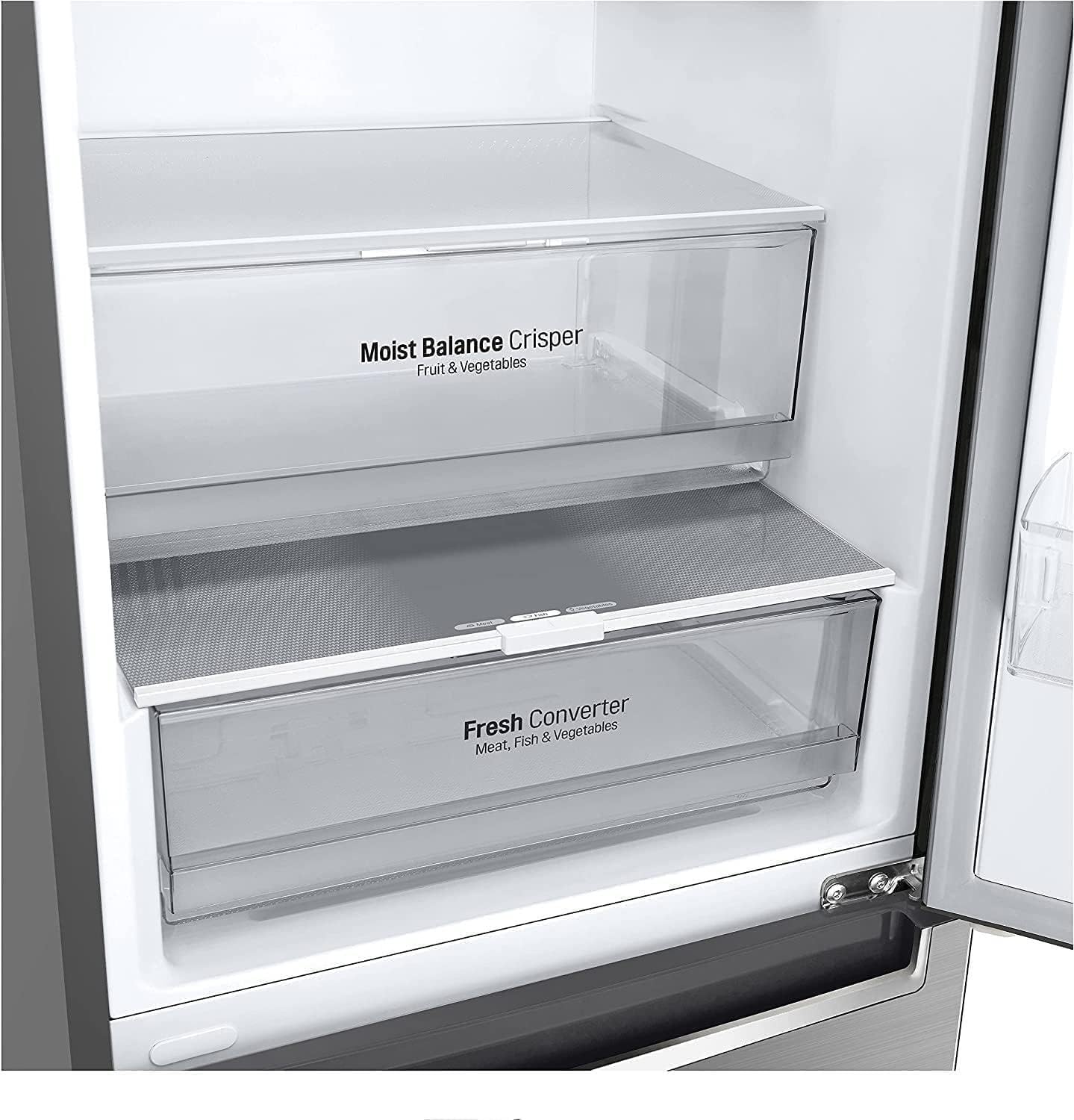 LG GBB62PZGGN Frigorifero Combinato Total No Frost con Congelatore, 384 L, 35 dB, Compressore Smart Inverter, Linear Cooling, Door Cooling, Fresh Converter - Frigo con Freezer e Display LED Interno