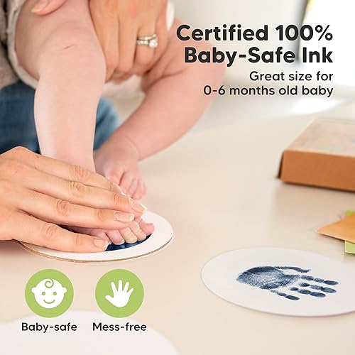 Miniatura 229 de Kit de 4 manos y huellas de bebé sin tinta, almohadilla de tinta sin desorden para recuerdo de recién nacidos, kit de huellas de nariz de perro