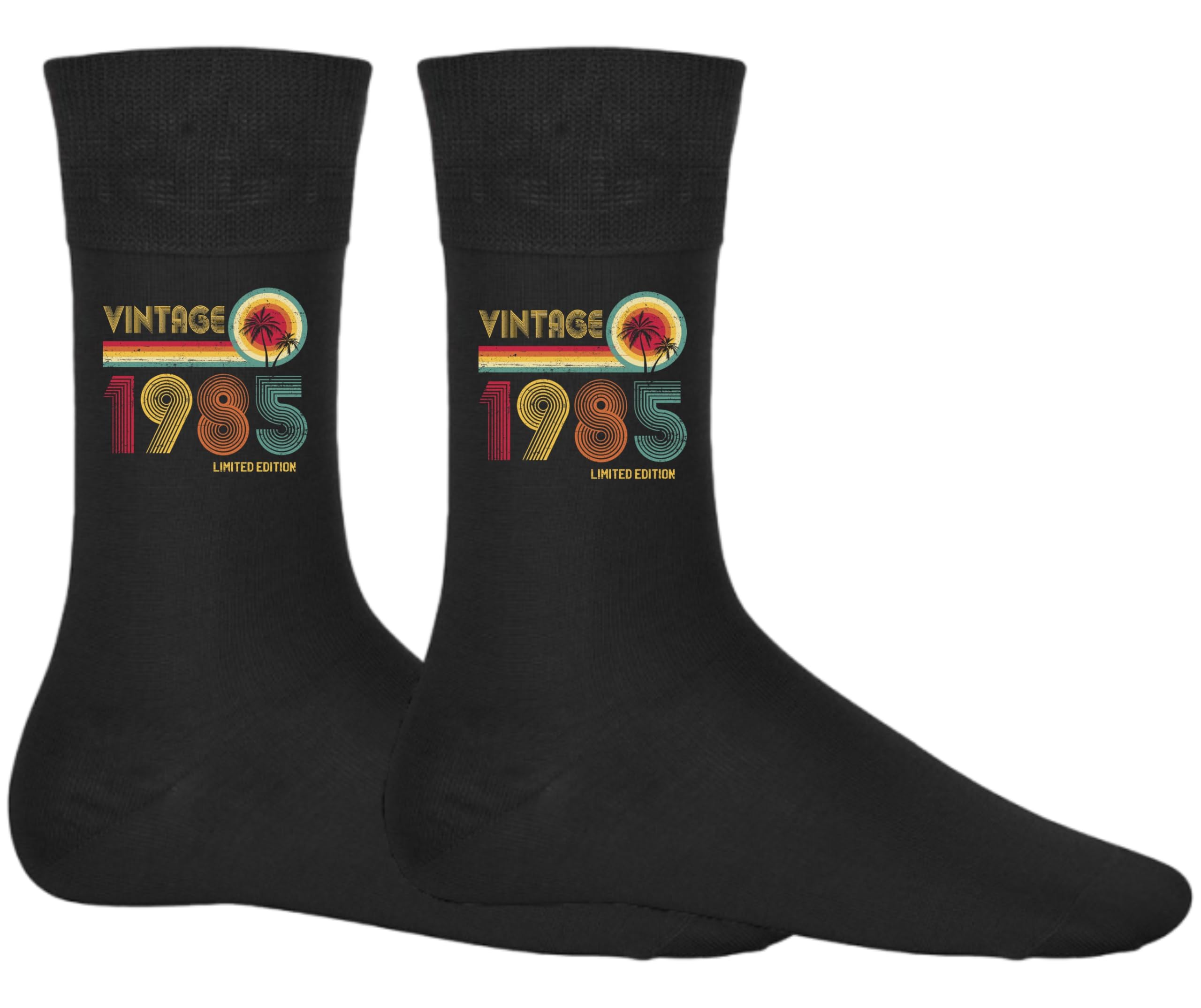 DCG PRINTWEAR Funny Socks for 40 Year Old Men or Women – 1985 Born Gag Gift – Hilarious Black Birthday Present