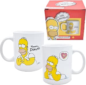FUNKIDS 1729-58 Tarro de Cerámica, Taza para café con diseño de los Simpsons con
