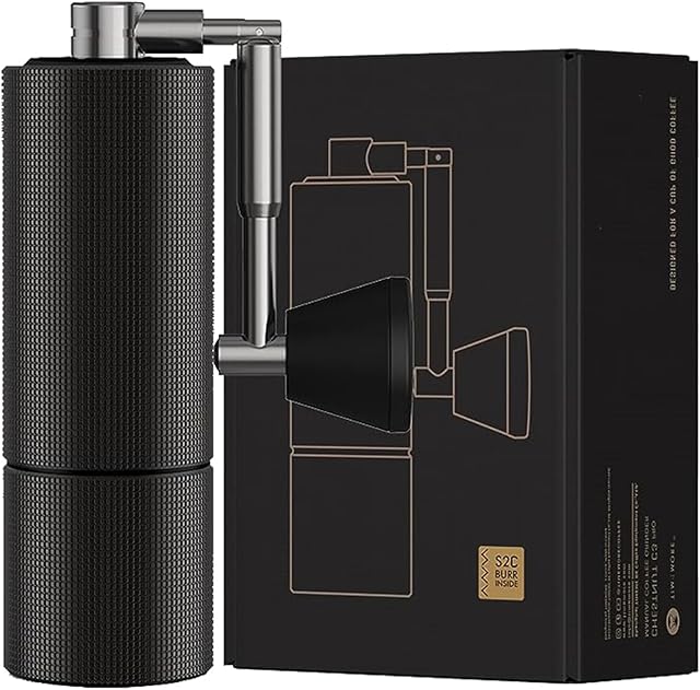 TIMEMORE Chestnut C3 PRO Ręczna młynek do kawy z precyzyjnym ustawieniem mielenia, ze stali nierdzewnej i stożkowym mechanizmem mielącym, składaną rączką, pojemnikiem na 25g ziaren kawy, ręczna młynek do