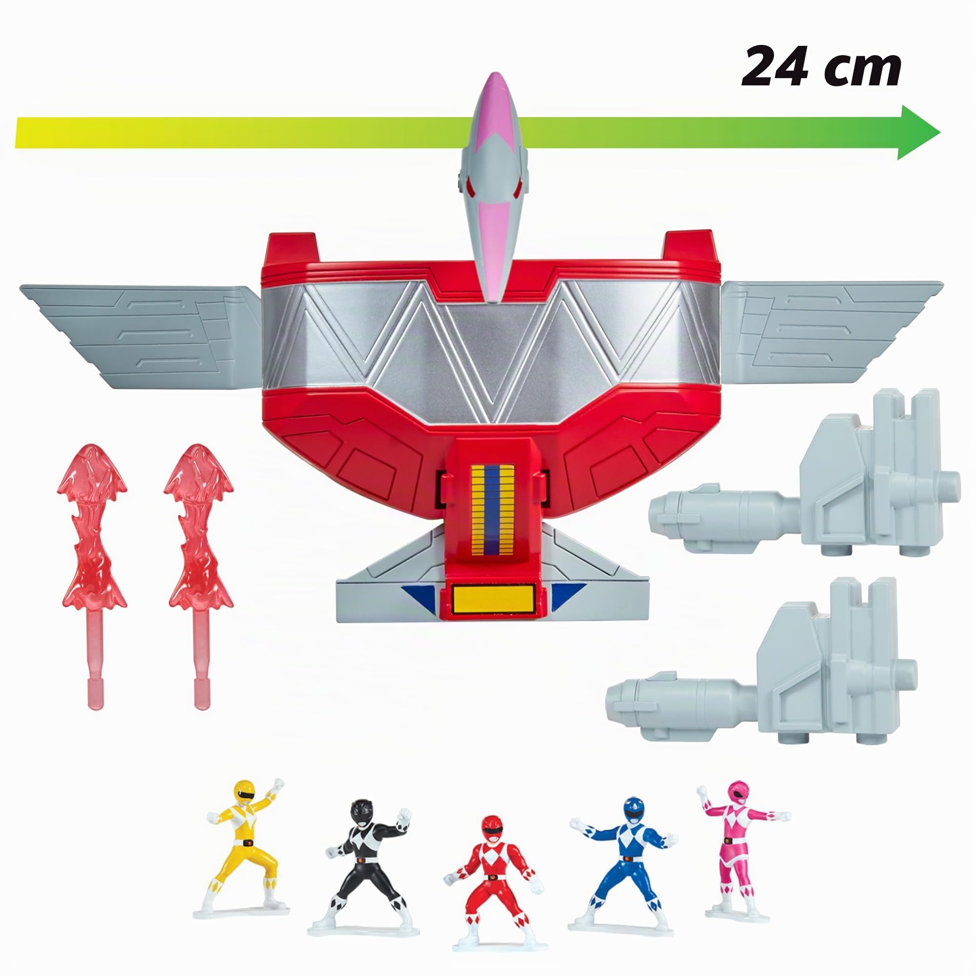 Power Rangers - Collezione Megazord, Zords articolato combinabile, Figurina, 20 cm, Modello Pterodactyl Dinozord, per bambini dai 4 anni, PWG053