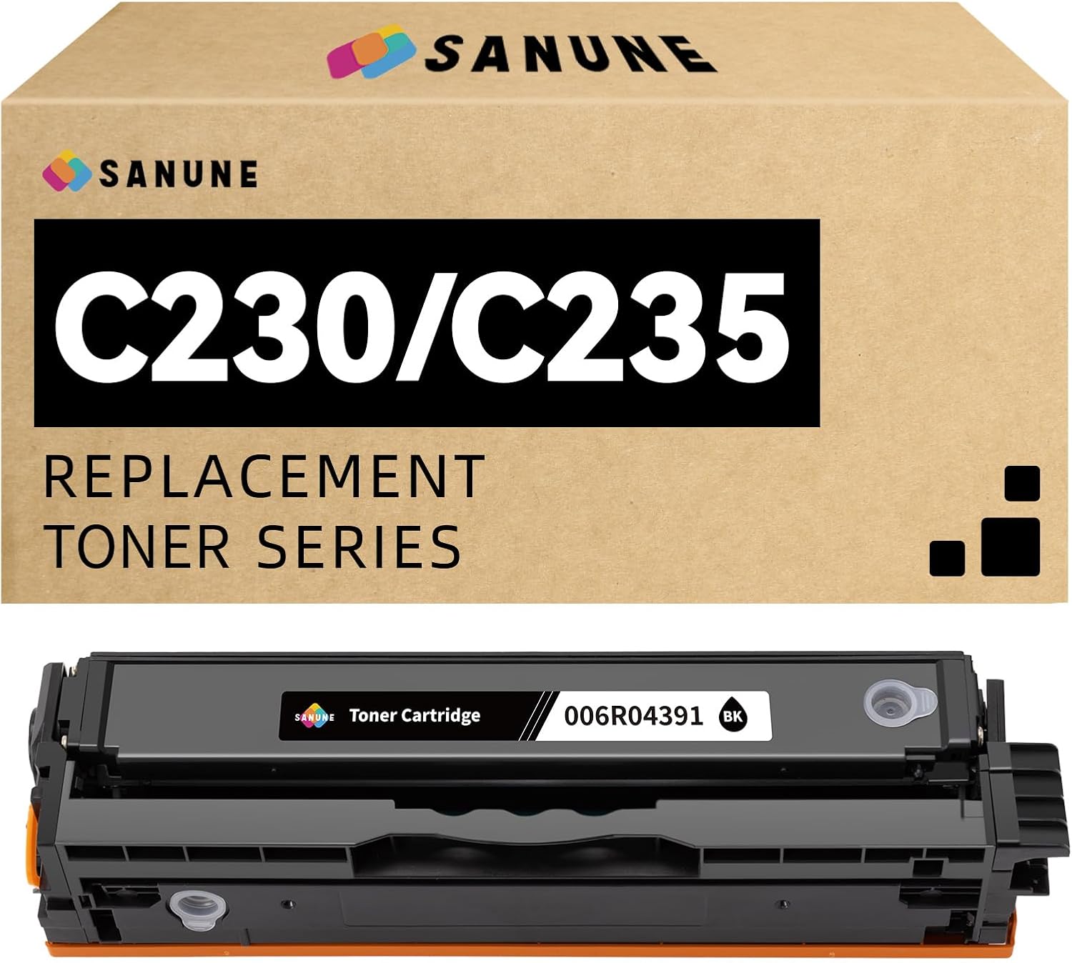 C230 C235 High Yield Toner Cartridge with Chip Replacement for Xerox 006R04391 Black for Xerox C230 C230/DNI C235 C235/DNI Printer Ink (1 Black)