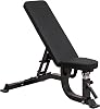 GYM MASTER GM2 Fully Adjustable Flat | Incline | Decline FID Weight Bench - Gunmetal with Wide Backrest and Nonslip Cushions