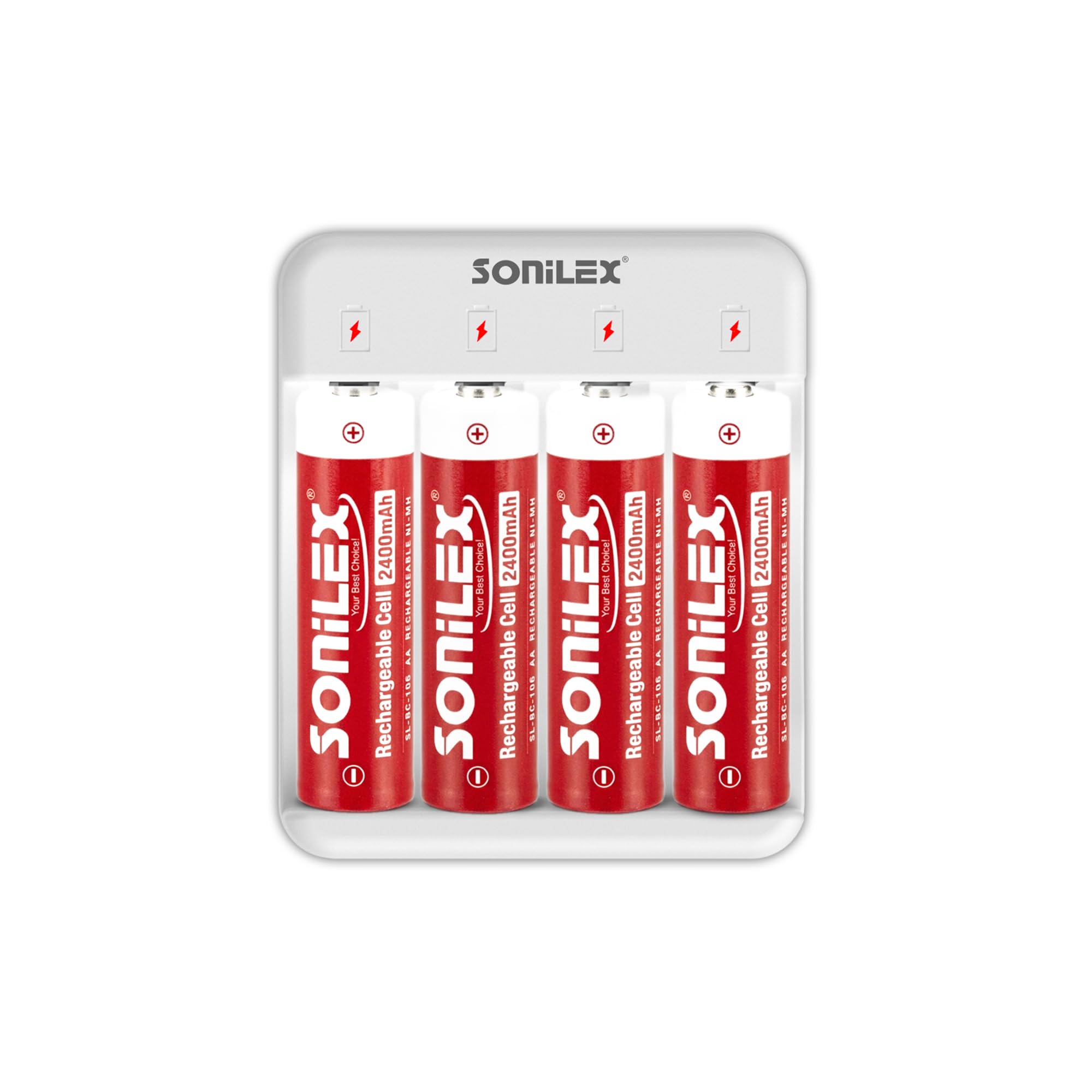 Sonilex Energy Hub 2 Smart Battery Charger with 4 AA Rechargeable Batteries, LED Charging Indicator & Multi Slot Charging Support, 2400mAh-image-38