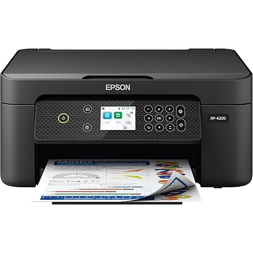 Epson Expression Home XP-4200 Wireless Color All-in-One Printer with Scan Copy, Automatic 2-Sided Printing, Borderless Photos and 2.4" Colorfull Display - Black