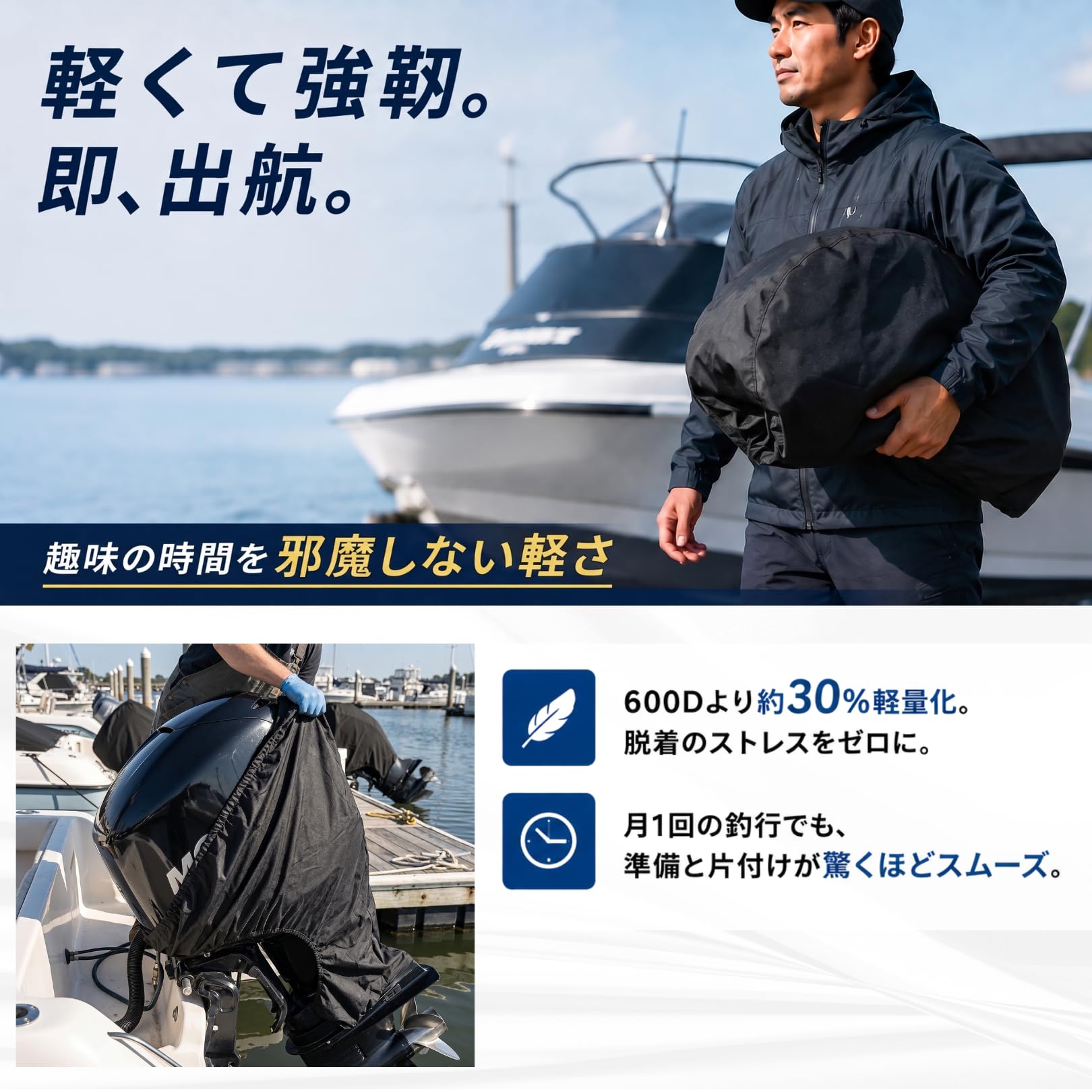 Amazon | アチスメル 船外機カバー エンジンカバー 420D 高密度
