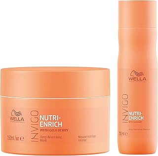 WELLA Professionals Invigo Nutri Enrich Deep Nourishing Mask (For Dry And Damaged Hair) 150 Ml And Shampoo (For Dry And Da...