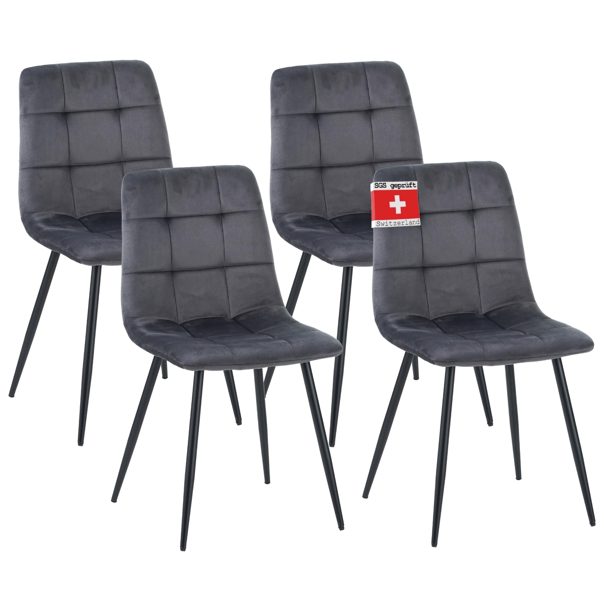 Albatros Esszimmerstühle 4er Set BORA Grau- Komfortabler Polsterstuhl Fur Modernes Und Stilvolles Design Am Esstisch Kuchenstuhl Oder Stuhl Esszimmer Mit Hoher Belastbarkeit Bis 110kg 85740804