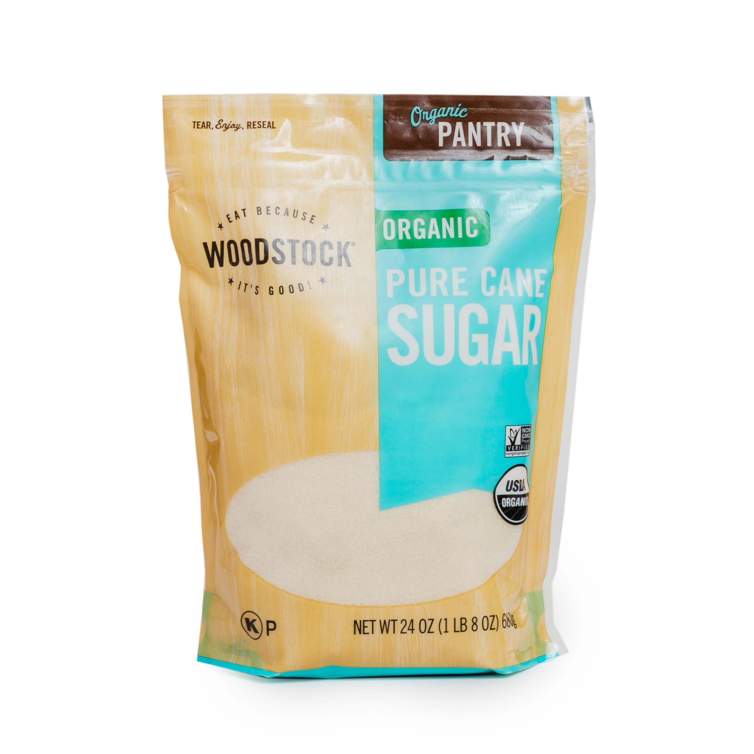Woodstock Sugar Pure Cane Organic, 24 oz