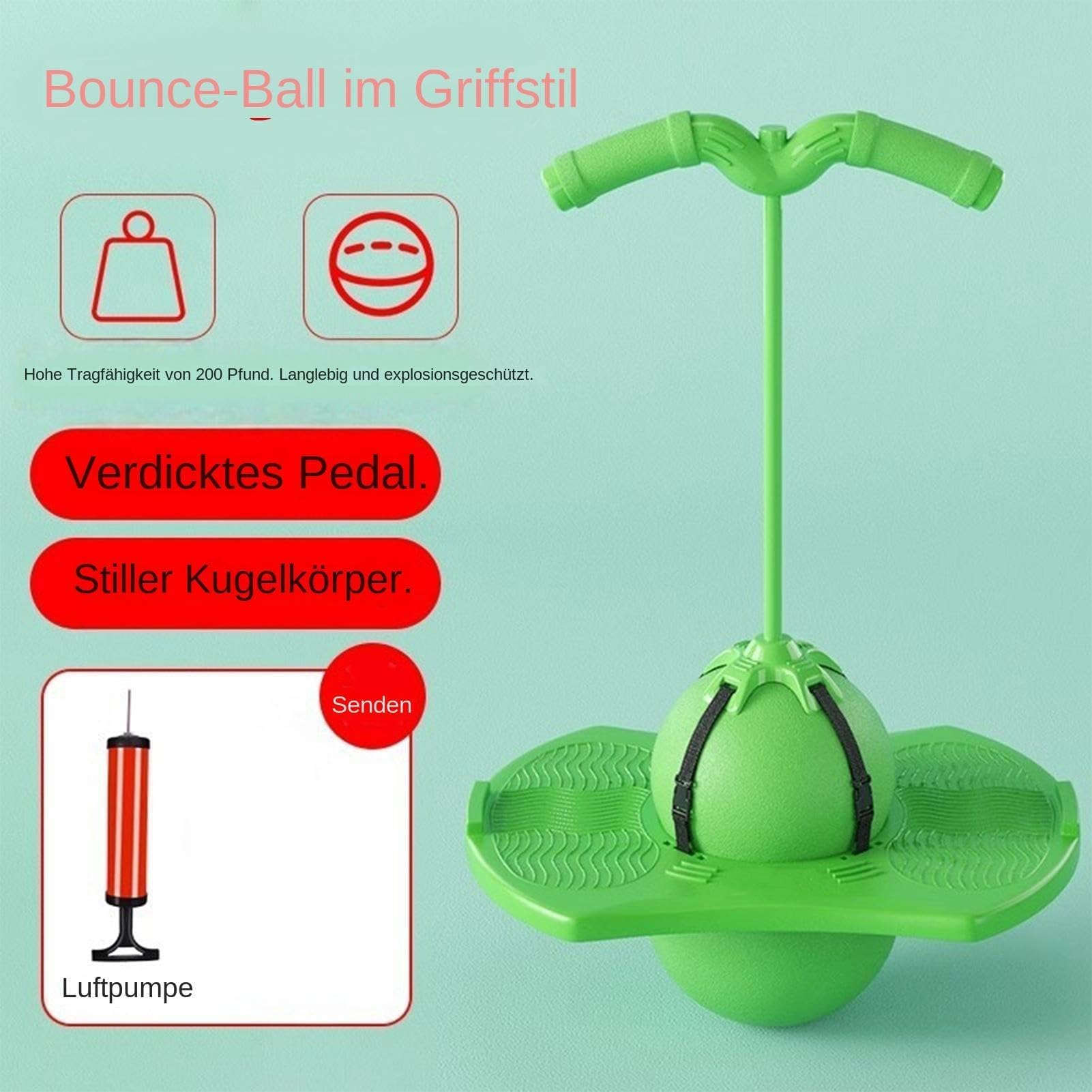 Pogo Ball - Balón hinchable para niños y adultos, entrenamiento de coordinación y equilibrio, para interior y exterior