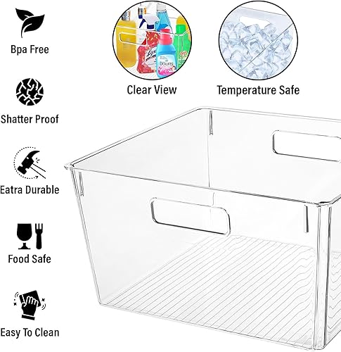 Miniatura 3 de ShelfShaper Contenedores de almacenamiento de plástico transparente, perfectos para la organización de la cocina u organización y almacenamiento de