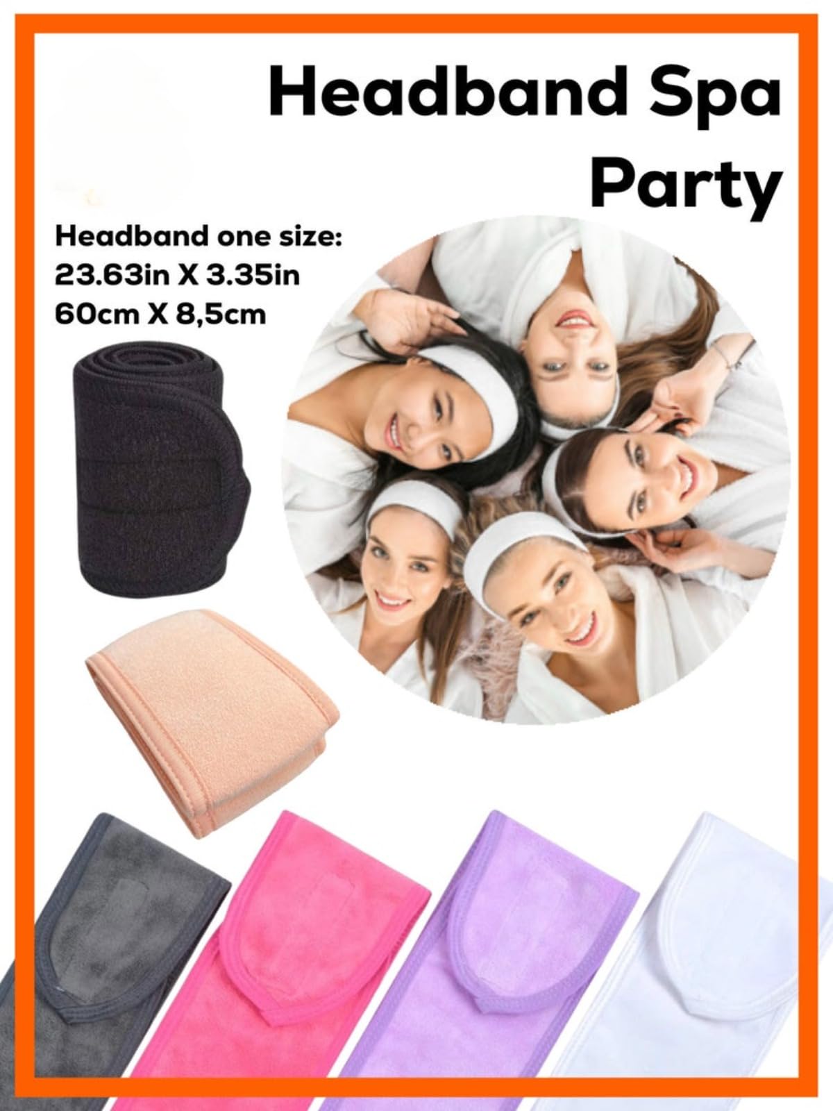 Fasce per capelli regolabili con logo personalizzato, per yoga, spa, bagno, doccia, trucco, viso, cosmetici, fascia per donne e donne, accessori per il trucco, regali personalizzati per