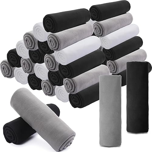 50 mantas de forro polar a granel de 50 x 60 pulgadas, ligeras y cálidas para manta de forro polar suave y acogedora a granel, color liso para el