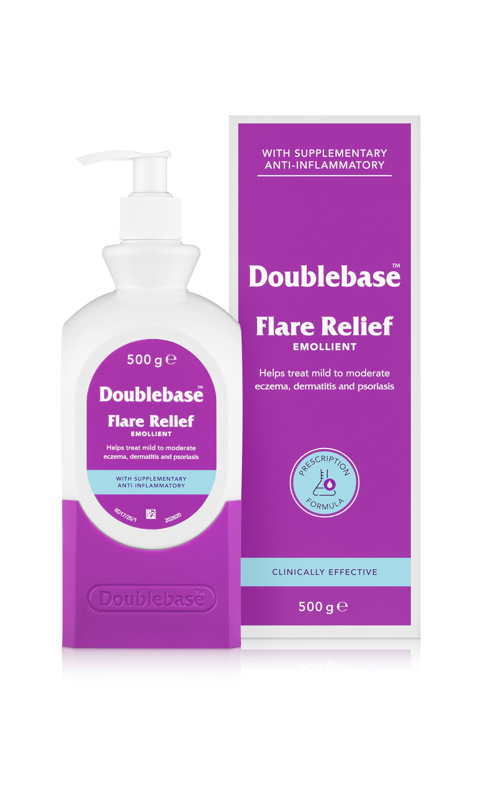 Flare Relief Emollient for the Treatment and Relief of Dry Skin Conditions such as Eczema and Psoriasis and Dermatitis (Packaging May Vary), 500g Pump Pack