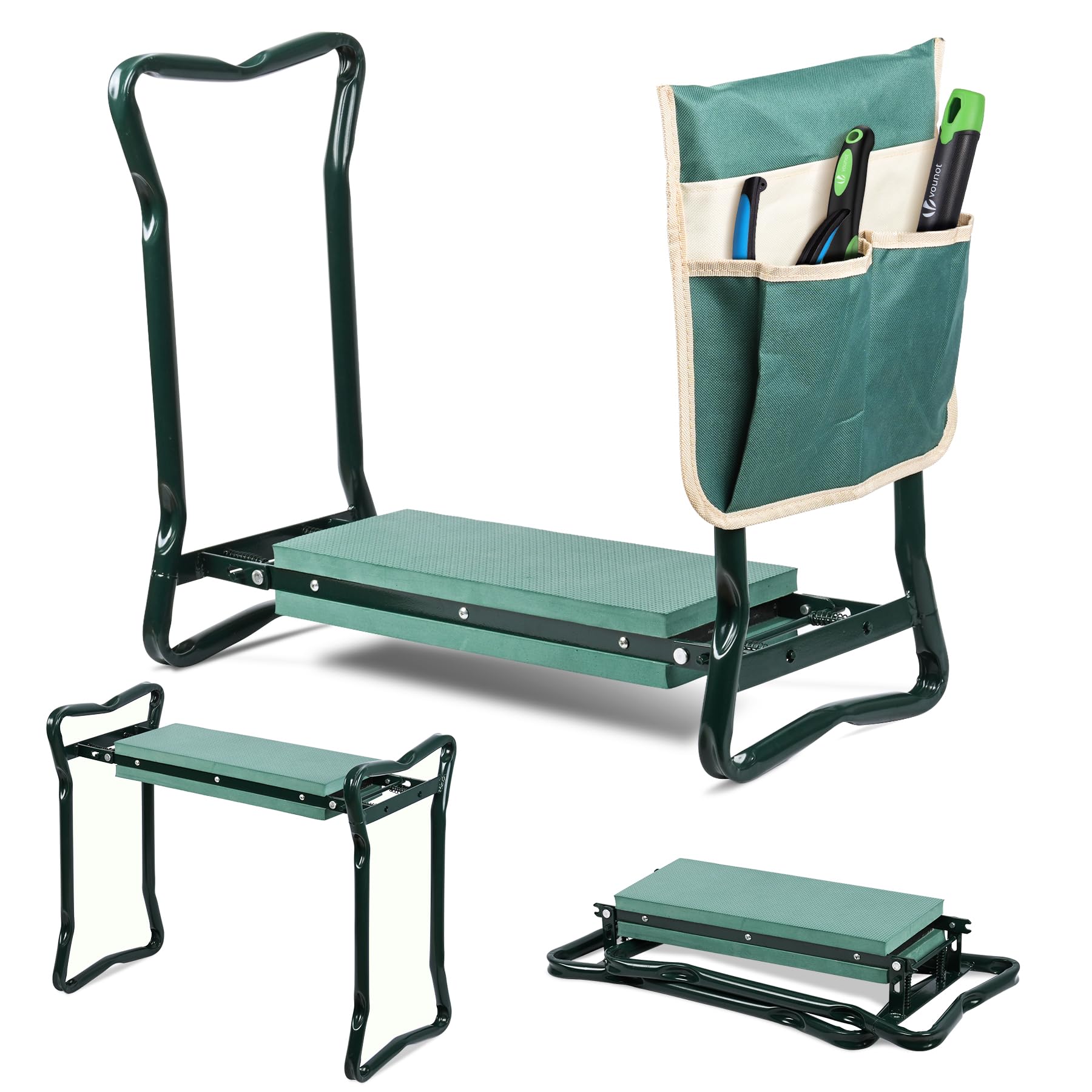 vounot banc de jardinage pliable 2 en 1