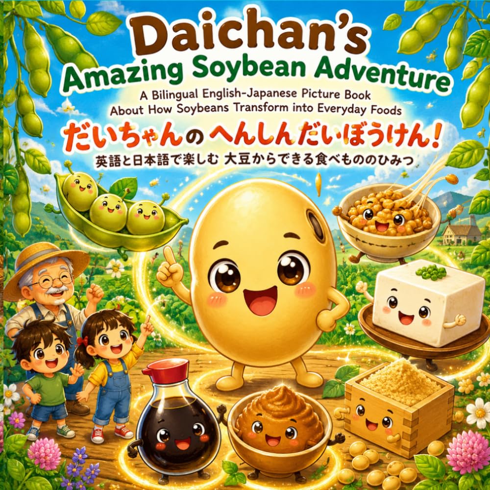 だいちゃんの へんしんだいぼうけん！: 英語と日本語で楽しむ 大豆からできる食べもののひみつ