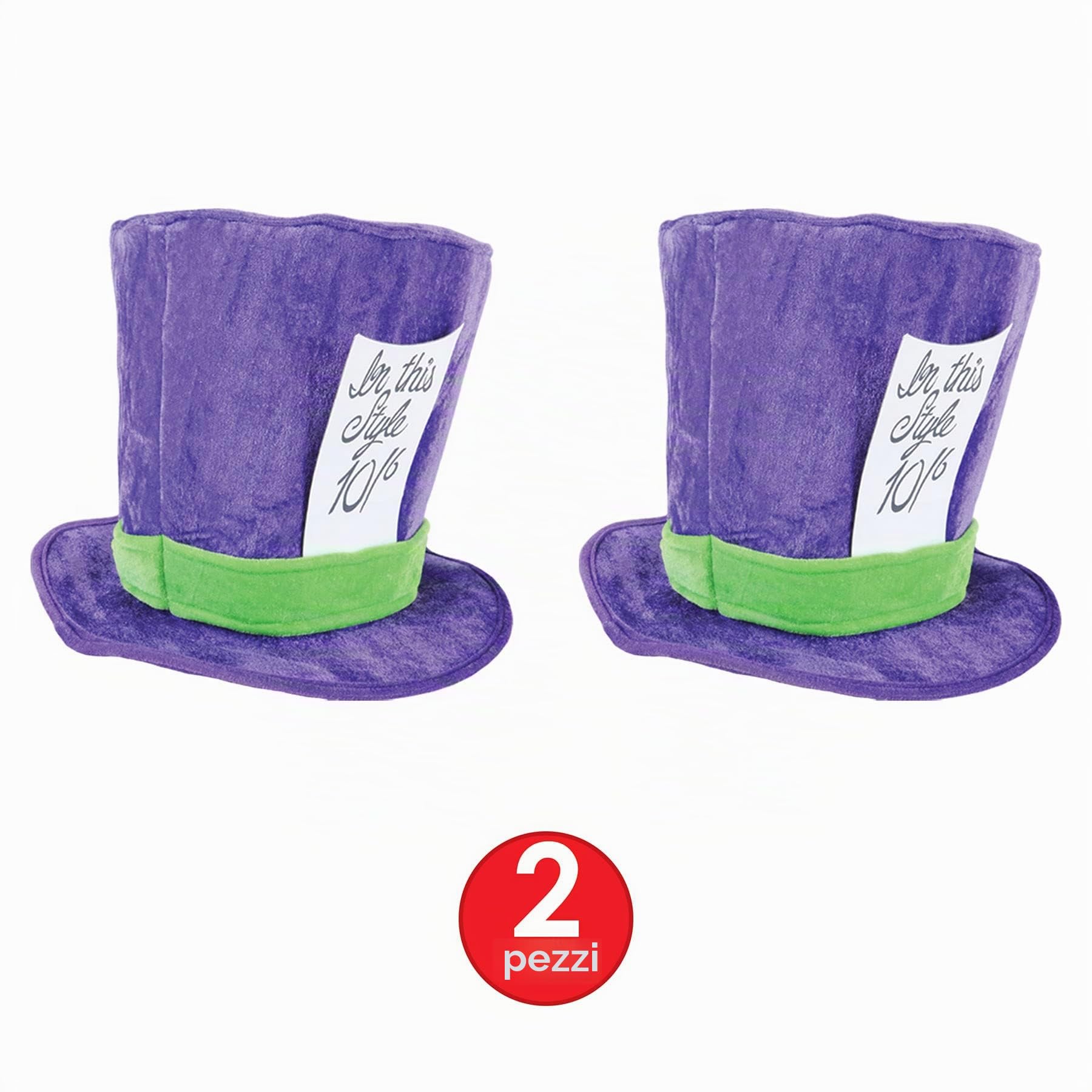 Beistle Cappelli a cilindro in peluche a forma di Cappellaio Matto di Alice nel paese delle meraviglie, accessorio per costume da tea party, festeggia con te dal 1900