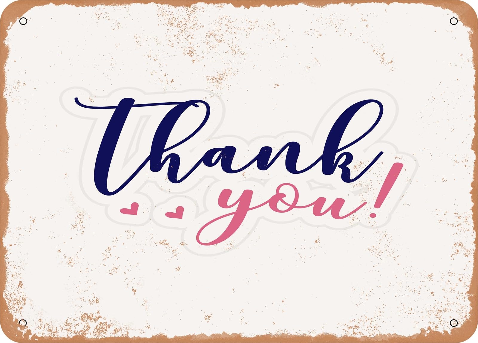 Metal Sign - Thank You - Vintage Look Sign home decor