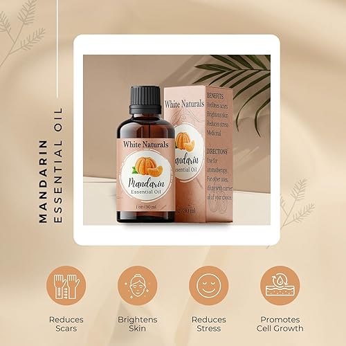 Miniatura 2 de Aceite esencial de mandarina, aceite de aromaterapia para difusores, 100% puro, natural, sin diluir, aceite de grado terapéutico, piel radiante,