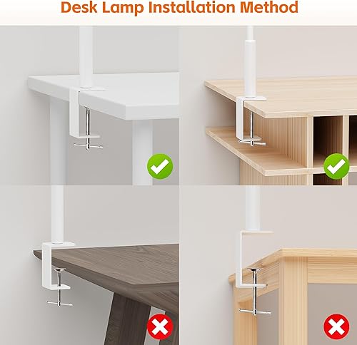 Miniatura 2 de Lámpara de escritorio LED con abrazadera, brillo ajustable que cuida los ojos, 3 modos de iluminación, luz táctil y de control remoto para oficina