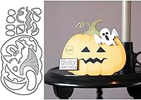Vista 29 de DzIxY Troqueles de corte de metal para Halloween para hacer tarjetas, kit de álbumes de recortes, papel de relieve, troquelados, plantillas
