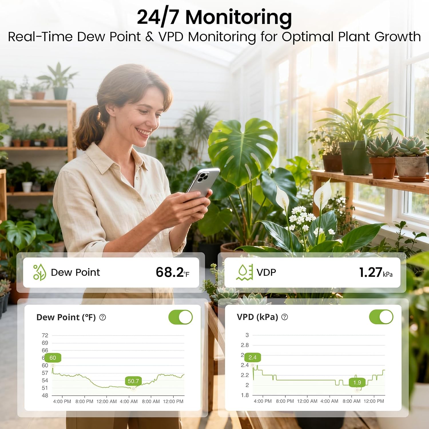 MOCREO WiFi Reptile Hygrometer Indoor Thermometer, Smart Humidity and Temperature Sensor, Remote Monitor with App & Email Alerts, 2-Year Data Export, 80DB Beep, for Greenhouse Incubator 9 71t9PMSk mL. SL1500