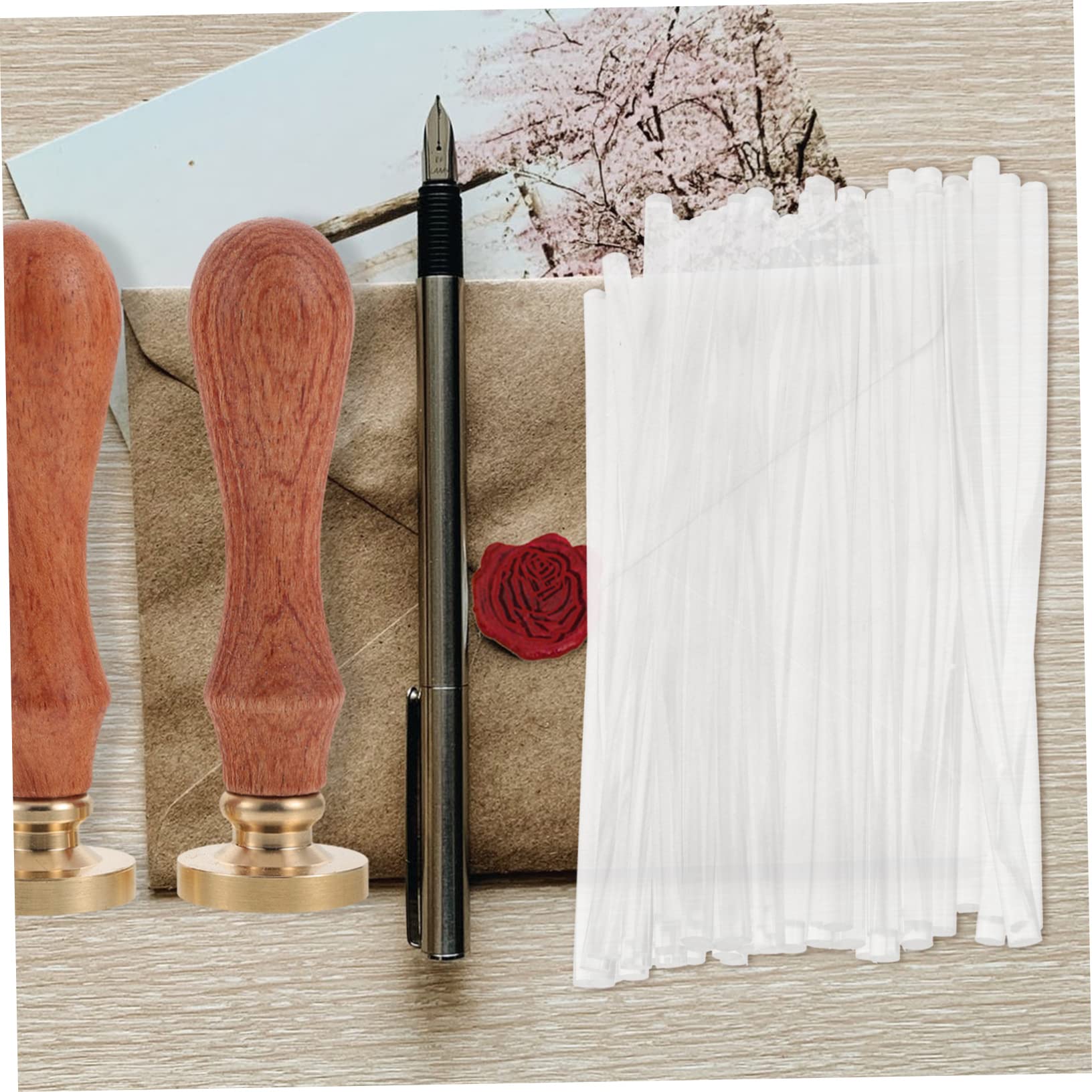 Housoutil 50 Barras de Cera para Sellar Sobres Retro, Lacre Adhesivo Ligero y Portátil Adecuado para Manualidades y Sellos de Cera DIY