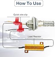 Vista 4 de ZKFAR Pack-2 Resistencias de carga de 50 W y 6 ohmios, resistencias de carga, resistencia de carcasa de aluminio, para bombilla LED fija, señal