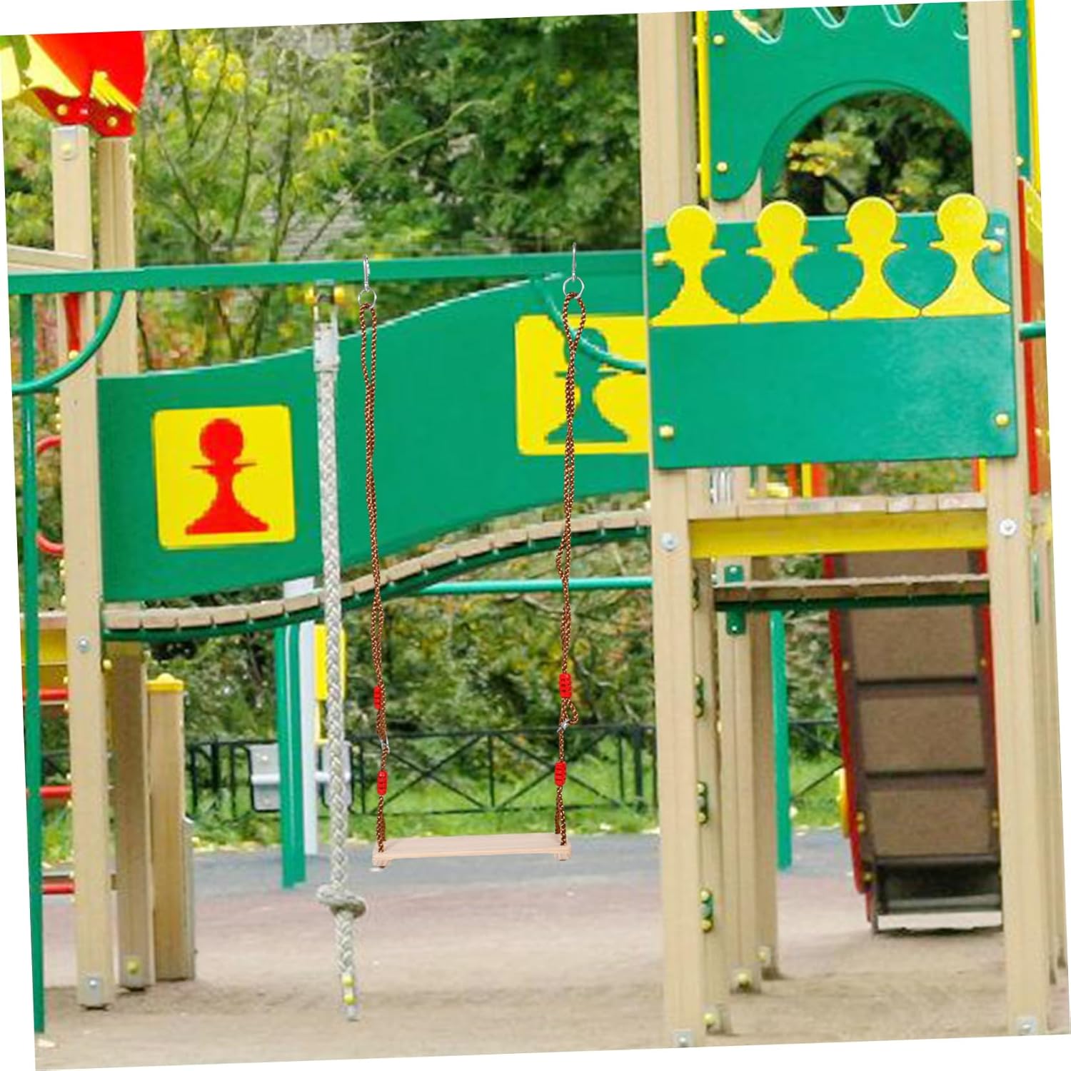 Wooden Tree Swing for Charming Hanging Wooden Swing Seat for Outdoor Fun for Backyard Garden and Porch Secure and Comfortable Design