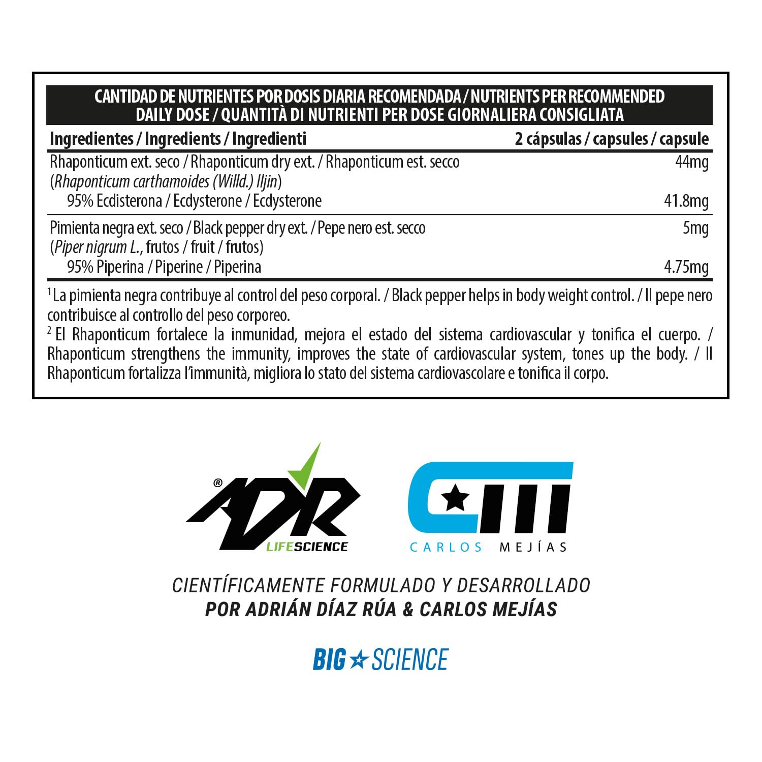 Ecdisterona Beta Ecdisterona 100% Natural 120 Cápsulas Masa Muscular Recuperador Muscular 95% Pureza Vegano