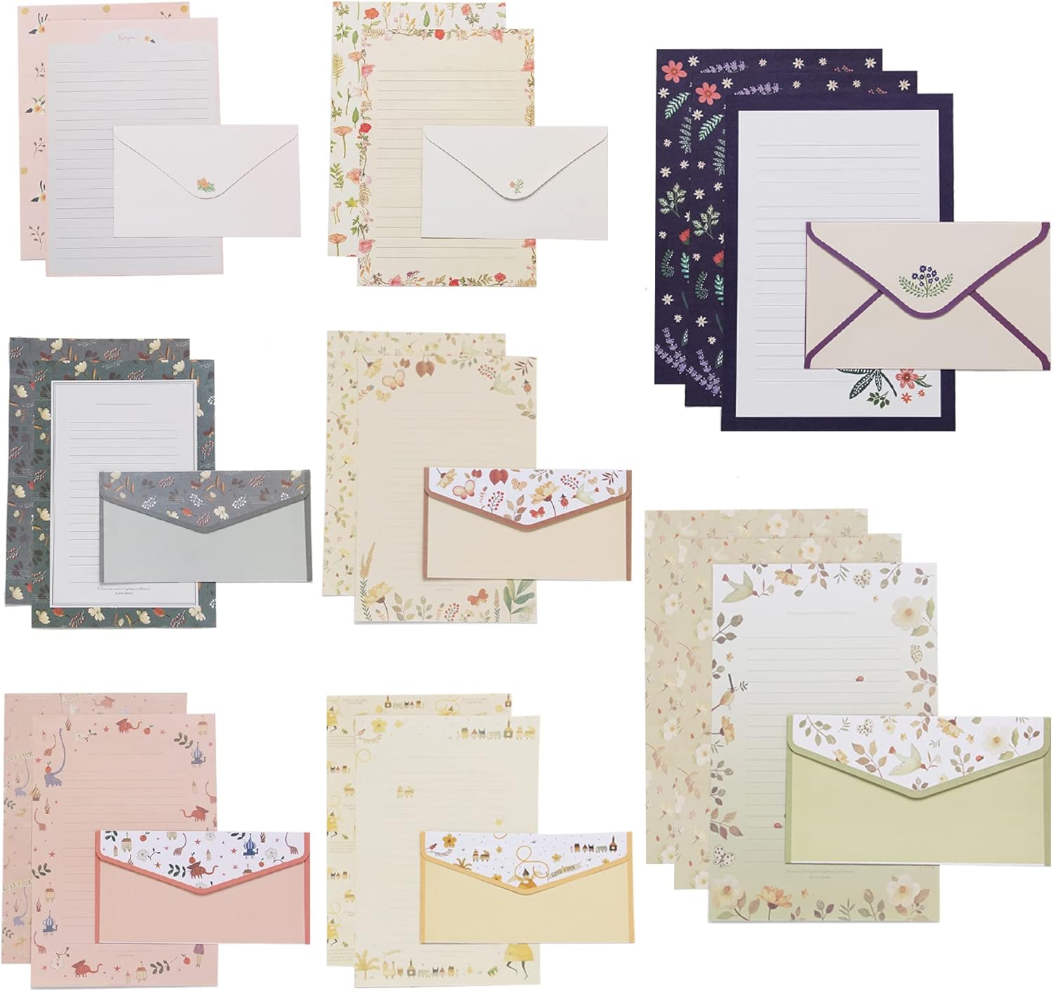 Stationery Paper and Envelopes Set Contains 48 Sheets of