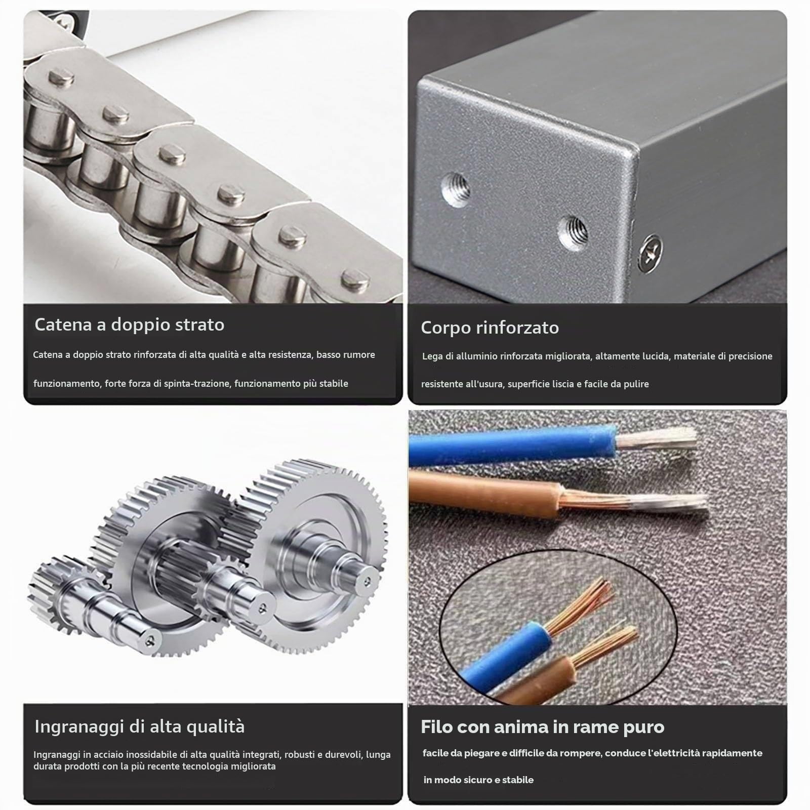 Attuatore Elettrico per Apertura Finestre 24V (Corsa 300-1000mm), Apri Finestre A Catena A Basso Rumore 600n, con Sensore Pioggia + Telecomando + Interruttore, per Lucernari/Sfiati sul Tetto,400mm
